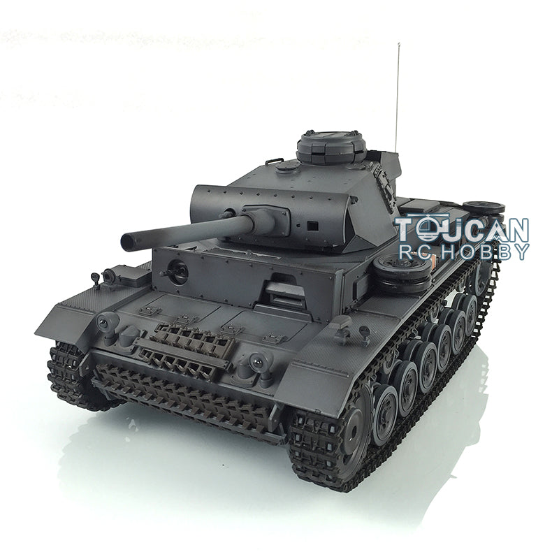 TOUCAN RC HOBBY Henglong 1/16 TK7.0 Promotion Panzer III L RTR RC Tank 3848 Infrared Combat BB 360 Degrees Turret Smoke Metal Tracks Sprockets Idlers Barrel