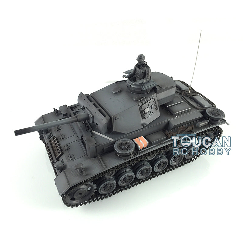 TOUCAN RC HOBBY Henglong 1/16 TK7.0 Promotion Panzer III L RTR RC Tank 3848 Infrared Combat BB 360 Degrees Turret Smoke Metal Tracks Sprockets Idlers Barrel