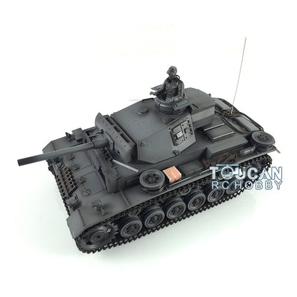 TOUCAN RC HOBBY Henglong 1/16 TK7.0 Promotion Panzer III L RTR RC Tank 3848 Infrared Combat BB 360 Degrees Turret Smoke Metal Tracks Sprockets Idlers Barrel