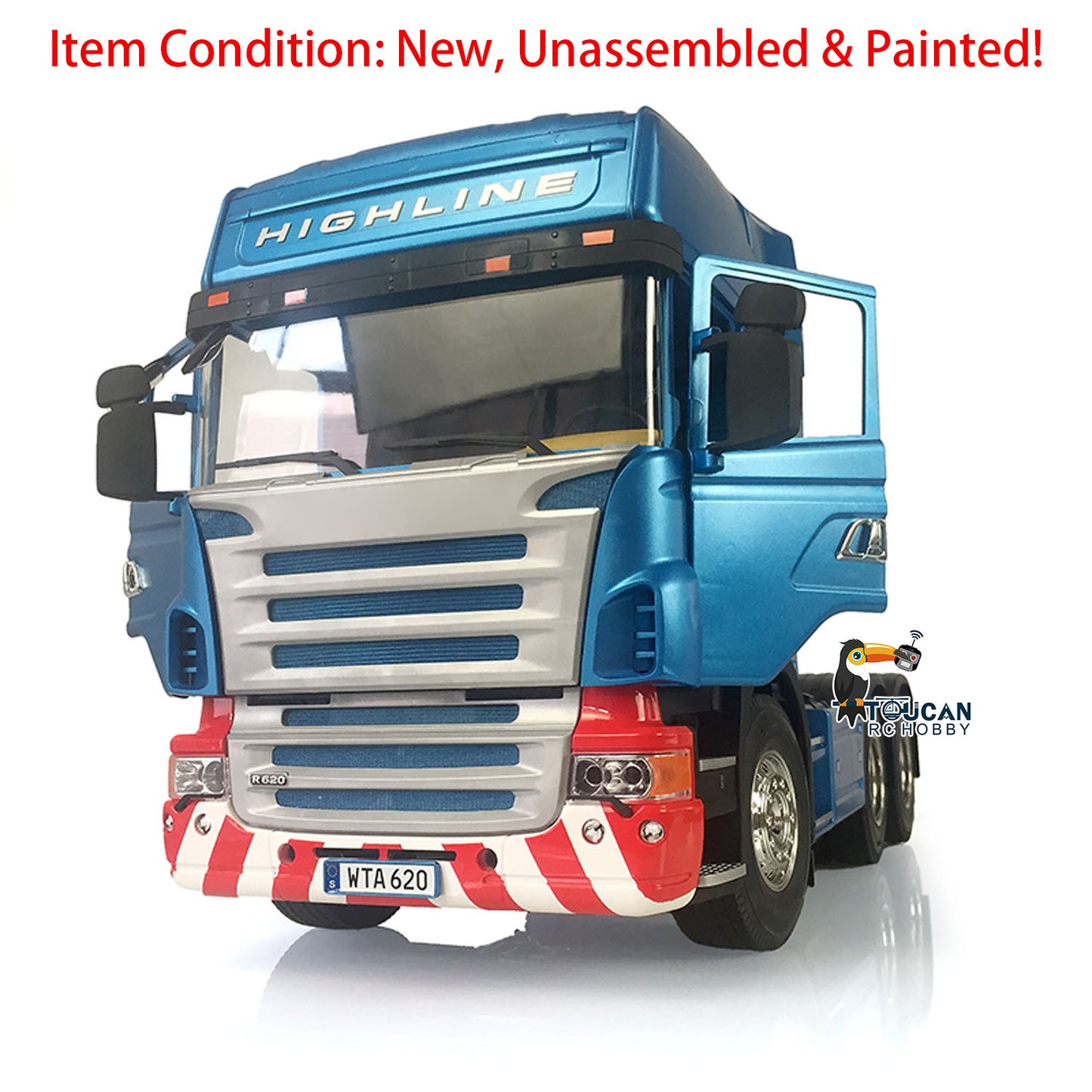 Toucan Hobby 1/14 Painted 3-Axle RC Tractor Remote Controlled Truck Highline DIY Car Hobby Model KIT Englishual book