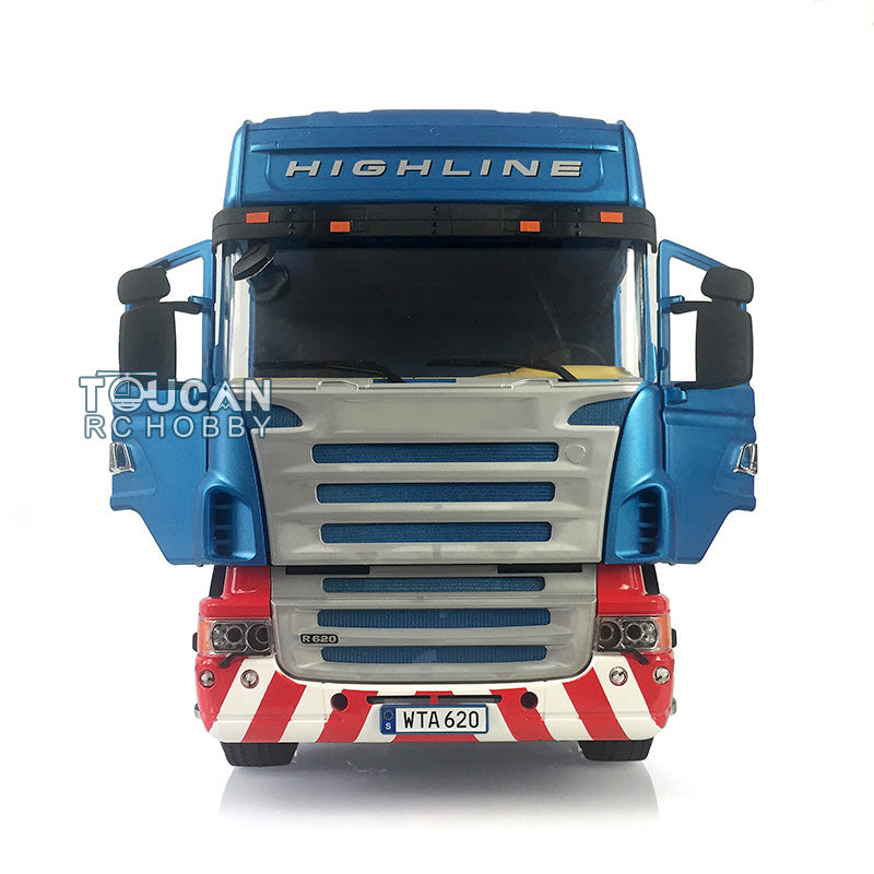 1/14 RC LESU 6*6 Tractor Truck Metal Chassis Painted Cabin High Roof Motor & ESC & Servo & Light & Sound & Radio System