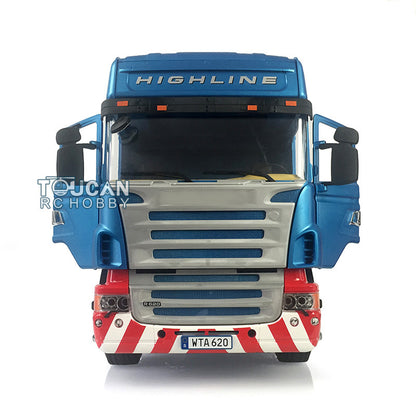 1/14 RC LESU 6*6 Tractor Truck Metal Chassis Painted Cabin High Roof Motor & ESC & Servo & Light & Sound & Radio System