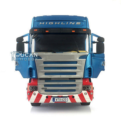 LESU 1/14 Scale 8*8 RC Tractor Truck Car Model Painted Metal Chassis W/ Equipment Rack ESC Cabin Set Servo 540 Motor 2Speed Gearbox
