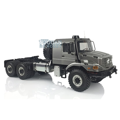 In Stock 26.5Inches JDM 1/14 Metal 6X6 Remote Control Off Road Tractor Truck 2Speed Gearbox Differential Axles Metal Chassis No Battery