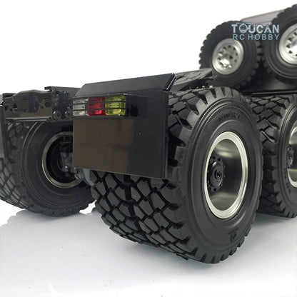 In Stock 26.5Inches JDM 1/14 Metal 6X6 Remote Control Off Road Tractor Truck 2Speed Gearbox Differential Axles Metal Chassis No Battery