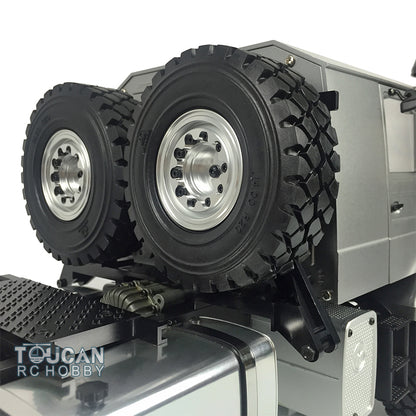 Fast Free Shipping 26.5Inches JDM 1/14 Metal 6X6 Remote Control Off Road Tractor Truck 2Speed Gearbox Differential Axles Metal Chassis No Battery