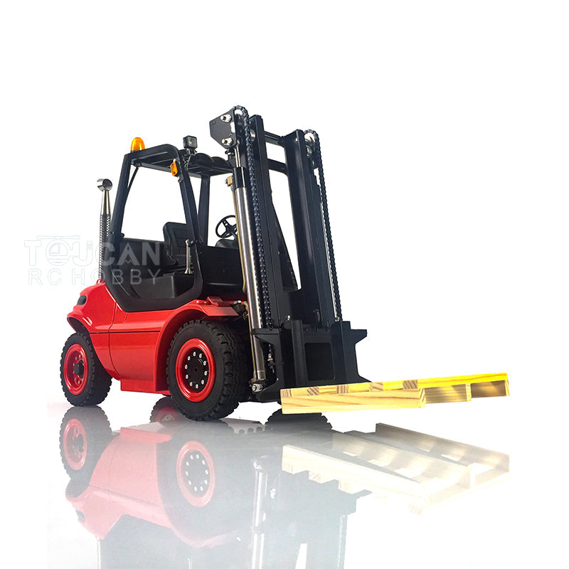 TOUCAN RC HOBBY Cundang US Lager LESU 1/14 RC Hydraulik-Gabelstapler Transferfahrzeug RTR Lackiertes LKW-Modell A0002 Motor Licht Fernbedienung Akku Pumpe Fahrregler Motor Licht Sound