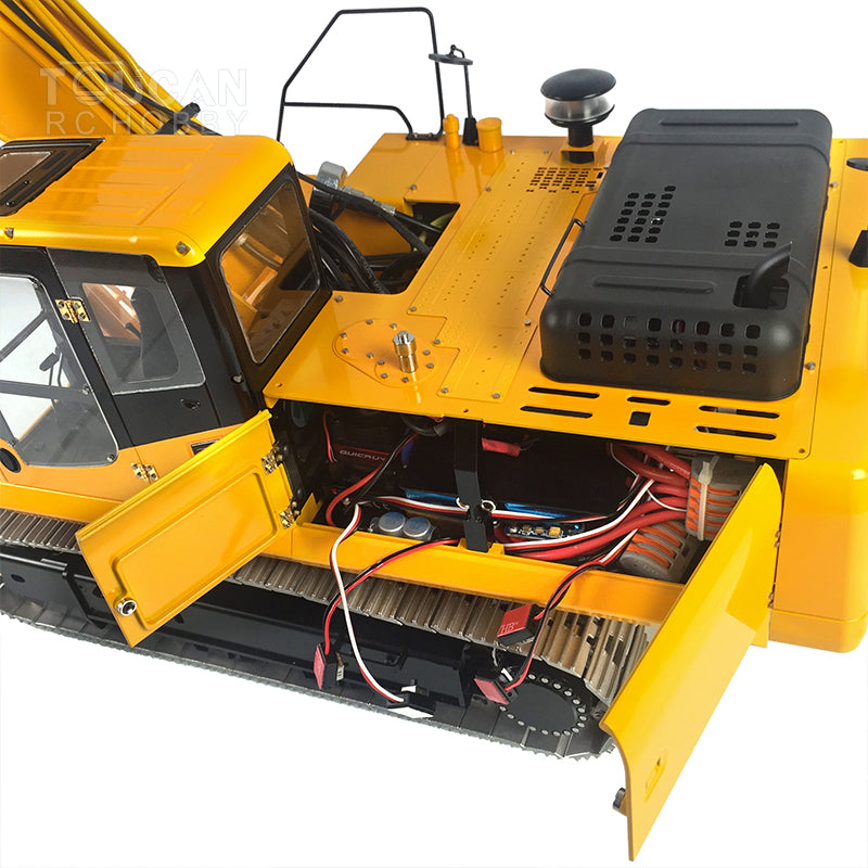 LESU PC360 1/14 RC Metal Hydraulic Excavator RTR Truck Model Cabin Roof Safety Net Hydraulic Quick Coupler Grab Bucket