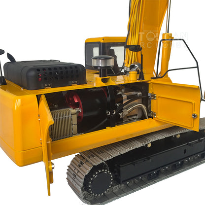 LESU PC360 1/14 RC Metal Hydraulic Excavator RTR Truck Model Cabin Roof Safety Net Hydraulic Quick Coupler Grab Bucket