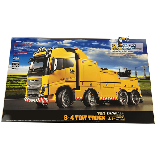 In Stock TAMIYA 1/14 8x4 FH16-750 Unpainted Unassembled RC Tow Tractor Remote Controlled Truck Electric Cars Lorry Model DIY Motor