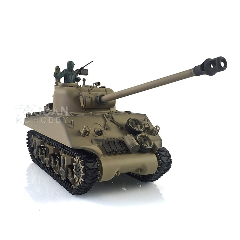 TOUCAN RC HOBBY Henglong 1/16 TK7.0 Plastic 3898 USA M4A3 Sherman RTR RC Tank Barrel Recoil Smoke 360 Degrees Turret Infrared Combat BB Unit Sound Light