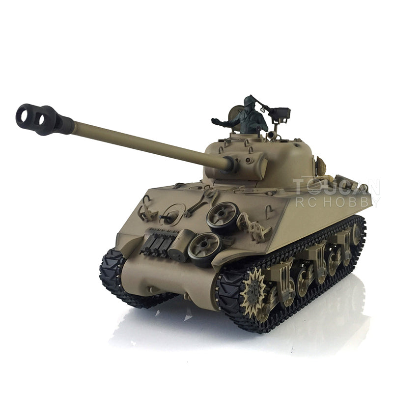 TOUCAN RC HOBBY Henglong 1/16 TK7.0 3898 USA M4A3 Sherman RTR RC Tank Barrel Recoil Smoke 360 Degrees Turret BB IR Metal Tracks Gearbox Drive Idler Wheels