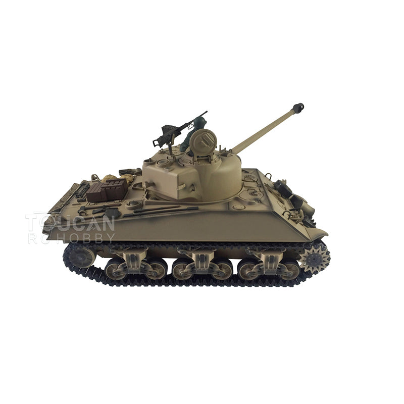 TOUCAN RC HOBBY Henglong 1/16 TK7.0 3898 USA M4A3 Sherman RTR RC Tank Barrel Recoil Smoke 360 Degrees Turret BB IR Metal Tracks Gearbox Drive Idler Wheels