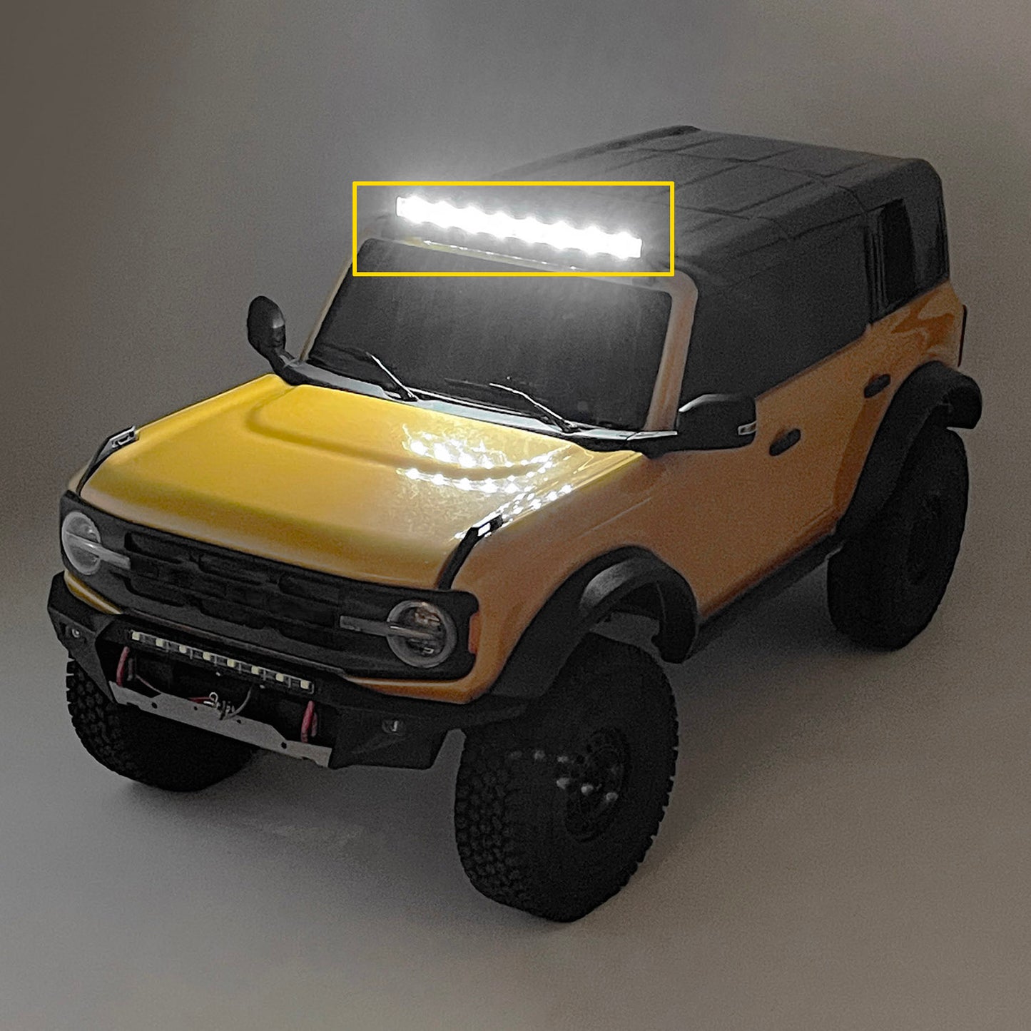 US Stock CCH LED Square Roof Lamp DIY Acessory Plastic for RC Crawler 1:10 Scale Vehicle DIY RC Racing Cars Model Parts