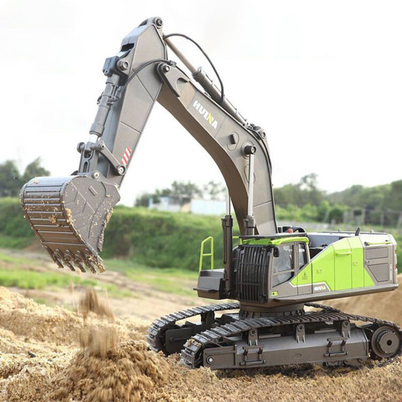 US Stock HUINA 1:14 Scale 593 1593 Toys RTR Truck Model RC Excavator Car Gift Battery 2.4Ghz Remote Control Light Sound 22CH