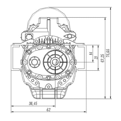 JDModel Transmission Gearbox for 1/14 Radio Control Tractor Truck Engineering Vehicle Model for Professional Hobbyists