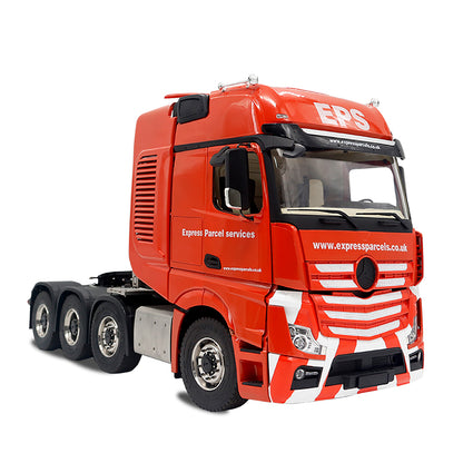 JDMODEL 1/14 Actros Metal 8x8 Assembled RC Tractor JDM-18F Differential Lock Motor Simulated Lights Sounds Construction Car