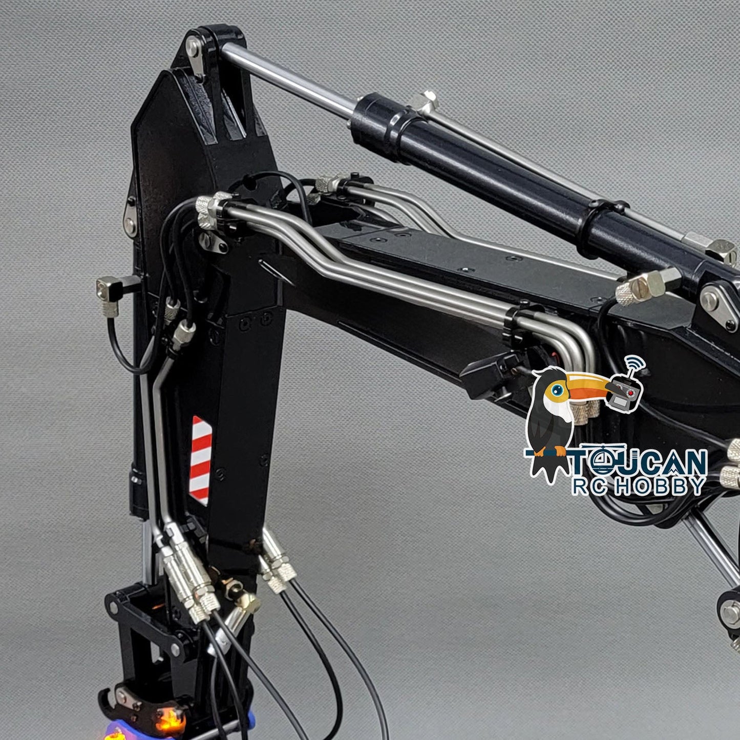 TOUCAN RC HOBBY MTModel EC380 Metal 1/14 RC Hydraulic Excavator 3-Arms Digger Tiltable Bucket 6-ways Reserving Valve Lights for Enthusiasts