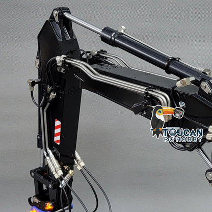 TOUCAN RC HOBBY MTModel EC380 Metal 1/14 RC Hydraulic Excavator 3-Arms Digger Tiltable Bucket 6-ways Reserving Valve Lights for Enthusiasts