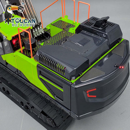 MTM Metal Remote Control Tracked Digger Cars 1/14 EC380 3 Arms RC Hydraulic Excavator Clamshell Bucket Ripper Engineering Vehicles