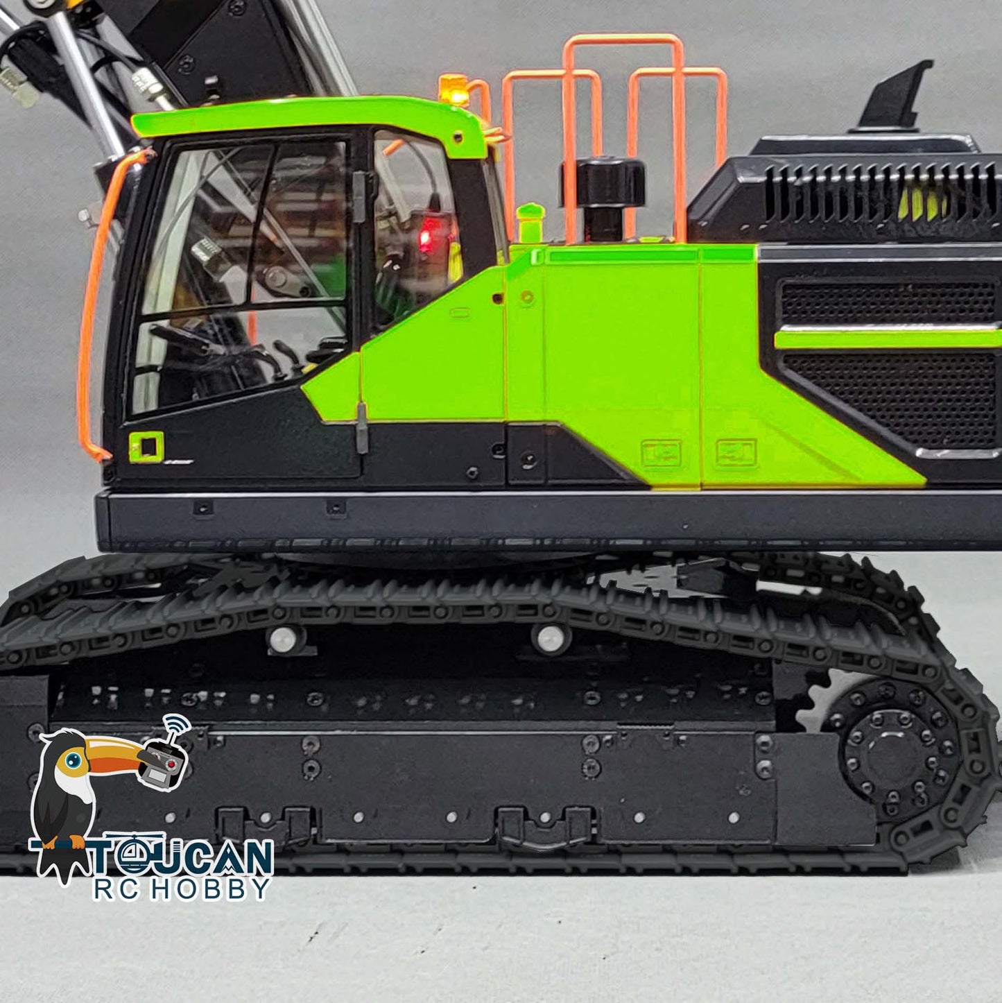 TOUCAN RC HOBBY MTModel EC380 Metal 1/14 RC Hydraulic Excavator 3-Arms Digger Tiltable Bucket 6-ways Reserving Valve Lights for Enthusiasts