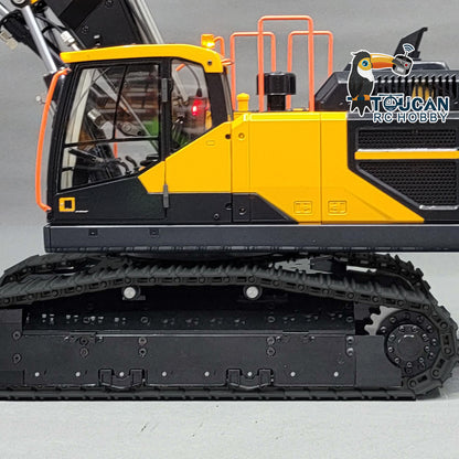 MTM 1/14 EC380 10CH Tracked RC Hydraulic Excavator 3 Arms Digger Grab AT9S Remote Controller Metal Heavy Machine Model