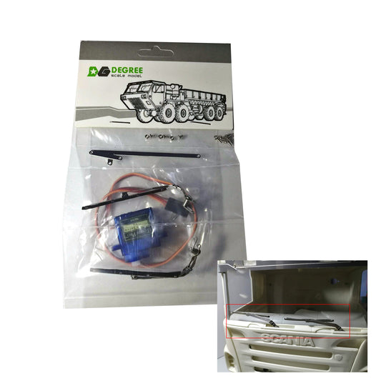 Degree Truck Parts Windscreen Electric Wiper for Building 1/14 Scale 56323 1581 RC Tractor Truck Radio Controlled Dump