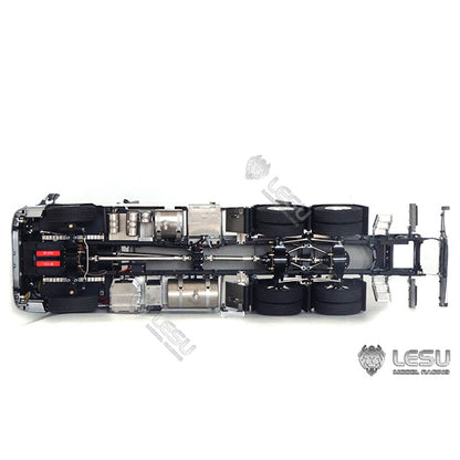 IN STOCK LESU 1/14 Metal Chassis 6*6 Motor Light for Radio Controlled FH16 Timber Truck Tractor Vehicles DIY Cars