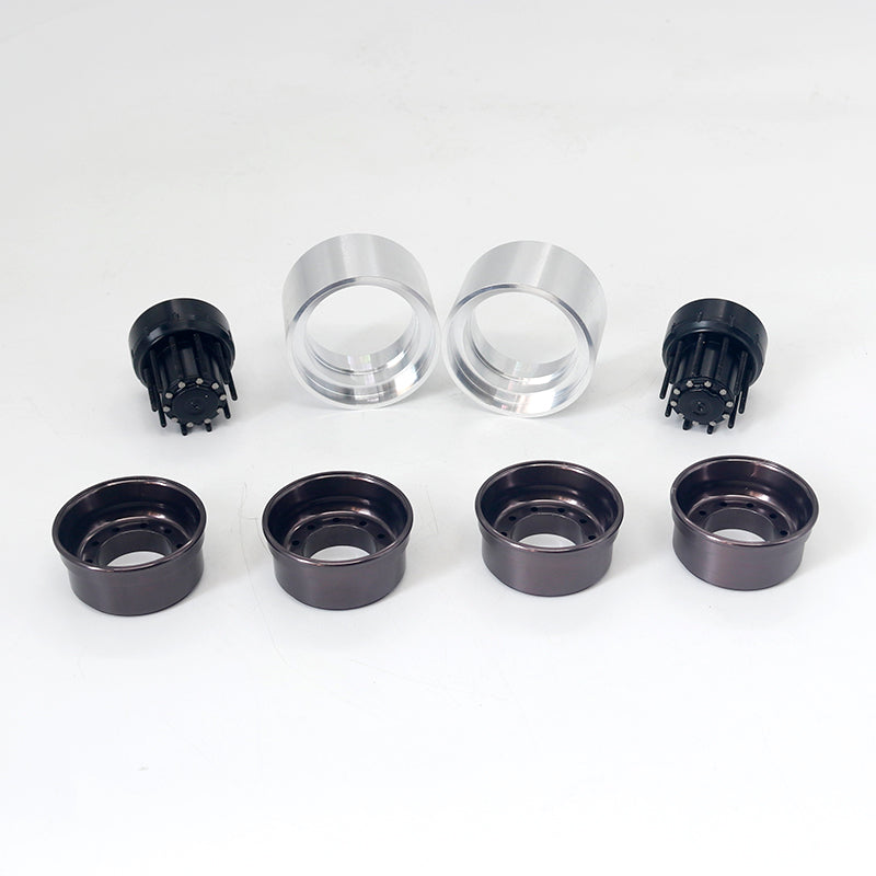JDModel XS45 Metal Tyre/Rear Double Wheel Hub for 1/14 Scale RC Tractor Truck Construction Transport Vehicle DIY Model Builders