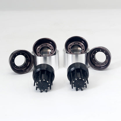 JDModel XS45 Metal Tyre/Rear Double Wheel Hub for 1/14 Scale RC Tractor Truck Construction Transport Vehicle DIY Model Builders