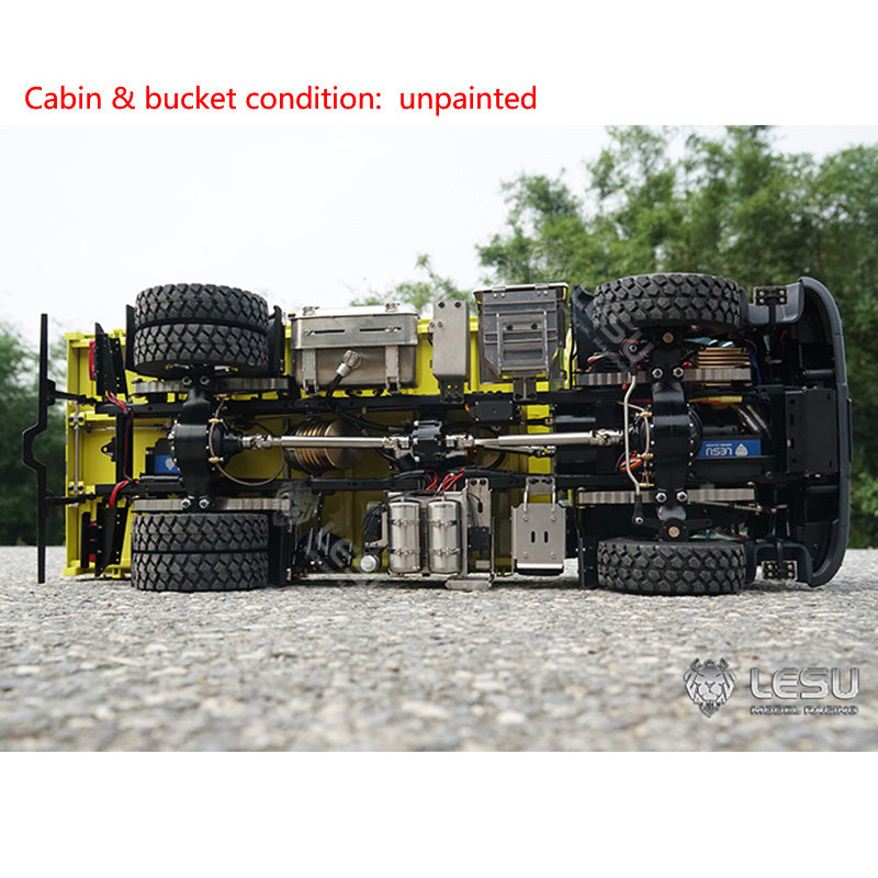 LESU 1/14 4*4 Metal RC Dumper Radio Controlled Hydraulic Tipper Truck Electronic Car Model Light Sound System ESC Motor Servo DIY Toys Gift Adult