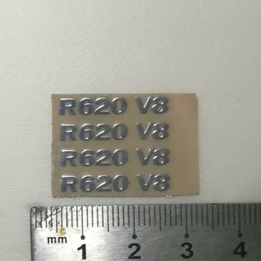 Metal LOGO Sticker for Degree R470 R730 V8 1/14 TAMIYA RC Tractor Tipper Radio Control Truck Dumper DIY Decoration