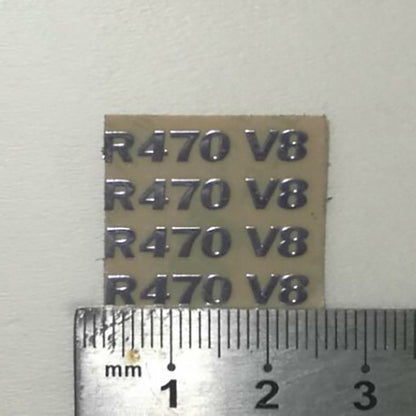 Metal LOGO Sticker for Degree R470 R730 V8 1/14 TAMIYA RC Tractor Tipper Radio Control Truck Dumper DIY Decoration