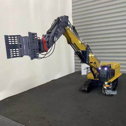 Toucanhobby C374 1/14 Metal RC Hydraulic RTR Demolition Excavator 3 Arms Cabin Lift 6 Way Valve PL18EV Controller Light Sound for Collectors