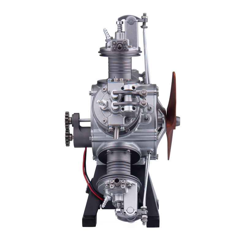 US Stock TECHING Electric Engine Five Cylinders Radial Simulation DIY Model Building Kits Toy Gift Battery