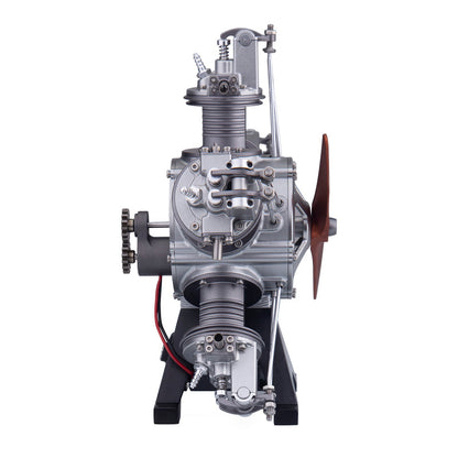 US Stock TECHING Electric Engine Five Cylinders Radial Simulation DIY Model Building Kits Toy Gift Battery