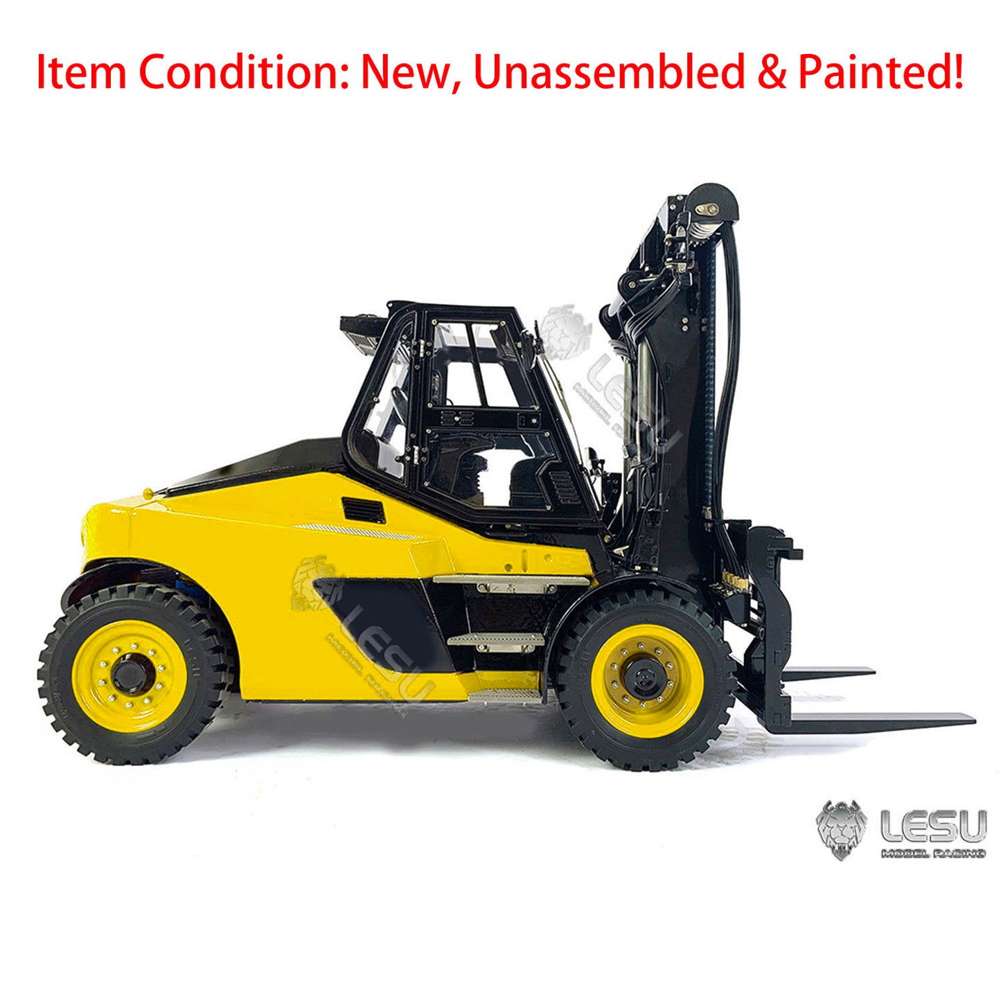 LESU 1/14 Scale Front-Wheel Ddrive RC Hydraulic Painted forklift Aoue-LD160S Remote Control Model Motor Light Sound System ESC