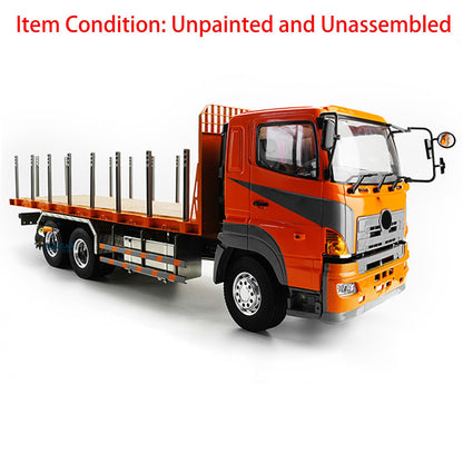 LESU 1/14 RC 6*4 Flatbed Lorry Trailer for RC Tractor Truck Motor Servo Radio Metal Chassis LED Light sound System