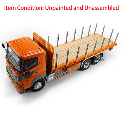 LESU 1/14 RC 6*4 Flatbed Lorry Trailer for RC Tractor Truck Motor Servo Radio Metal Chassis LED Light sound System
