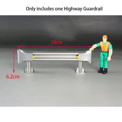 Metal Highway Guardrail Road Barrier Highway Fence for 1/14 RC Tractor Remote Control Truck Car Off-road Vehicles Hobby Model
