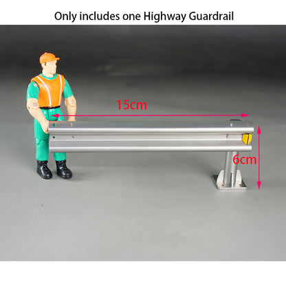 Metal Highway Guardrail Road Barrier Highway Fence for 1/14 RC Tractor Remote Control Truck Car Off-road Vehicles Hobby Model