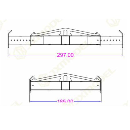 JXModel Metal Operation Cage Fork Telescopic Spreader Cargo Bucket for 1/14 RC Hydraulic Crane Truck F1650 F1650-TD DIY Parts for Enthusiast