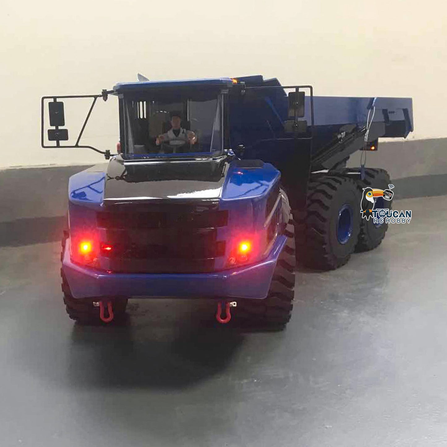 XDRC 6X6 A40G 1/14 RC Metal Hydraulic Articulated Truck Radio Controleld Dumper Model Motor ESC Lights Construction Vehicles