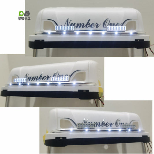 Cab Roof LED Light Bar for 1/14 Degree RC Tractor Remote Controlled Truck Car 770S 56368 56371 Hobby Model Spare Parts