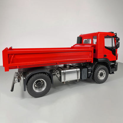 1/14 4x2 Metal RC Hydraulic Dump Truck 2-speed Remote Control Tipper Car Electric Model Vehicle DIY PNP Sound Light System