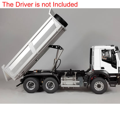 1/14 Toucan 6x6 Metal Hydraulic RC Dumper Truck Remote Controlled Simulation Car Hobby Models 2-speed Gearbox ESC Servo