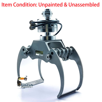 CUT Model Metal Hydraulic Clamshell Bucket/Claw for 1/14 RC Crane Truck Remote Control Dumper Construction Vehicles for DIY Model Enthusiast