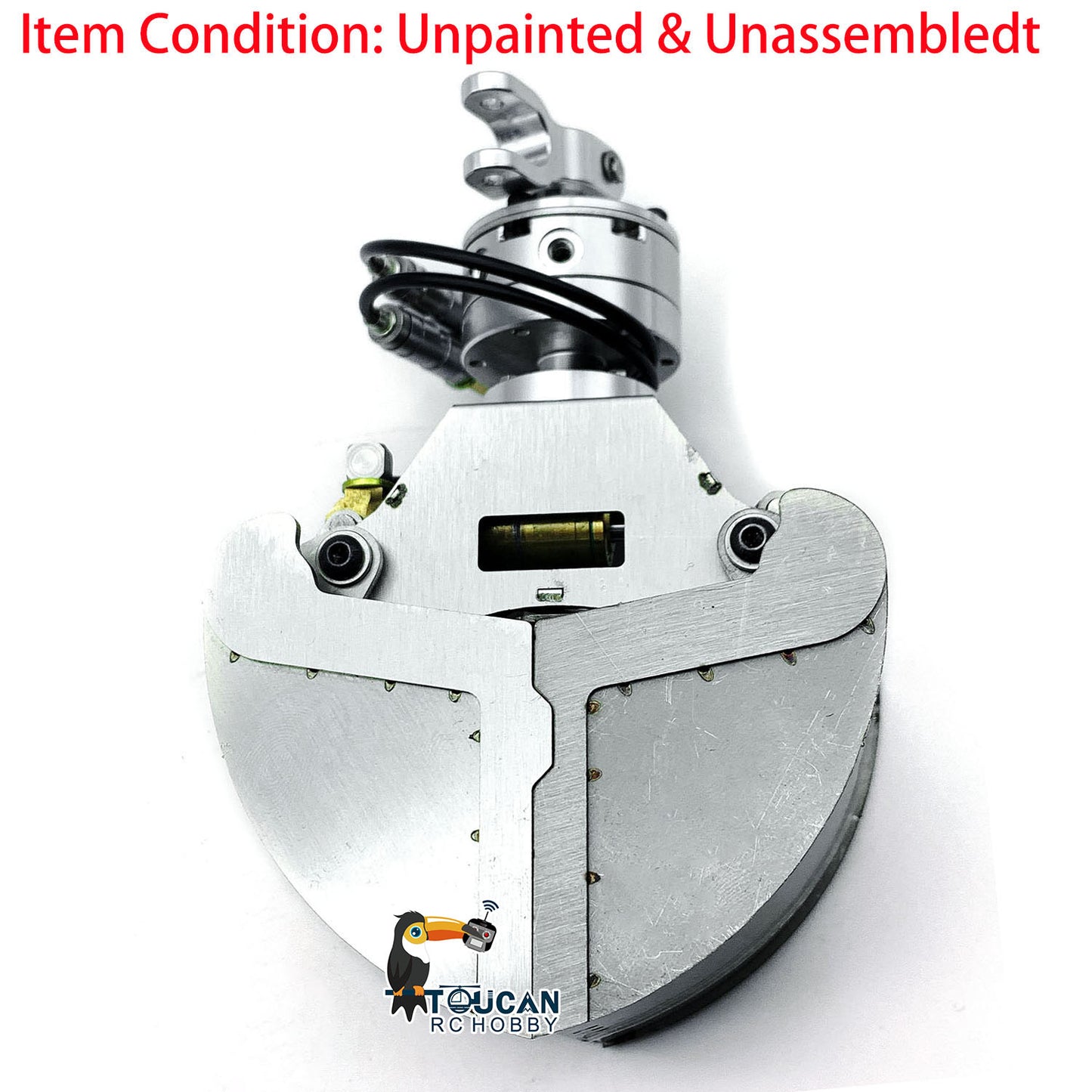 CUT Model Metal Hydraulic Clamshell Bucket/Claw for 1/14 RC Crane Truck Remote Control Dumper Construction Vehicles for DIY Model Enthusiast