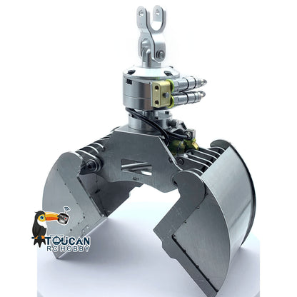 CUT Model Metal Hydraulic Clamshell Bucket/Claw for 1/14 RC Crane Truck Remote Control Dumper Construction Vehicles for DIY Model Enthusiast
