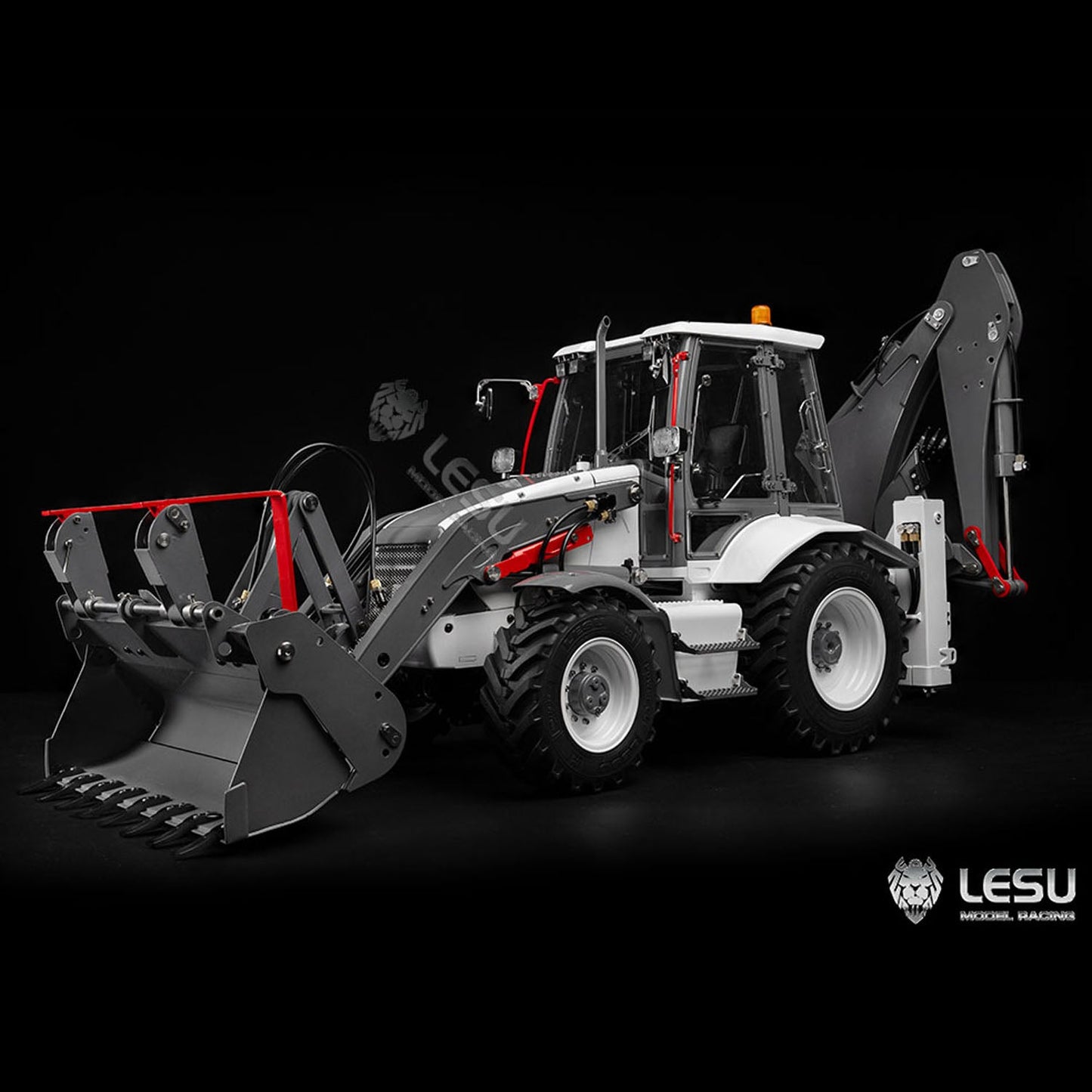IN STOCK LESU 1/14 RC Hydraulic Equipment Remote Controlled Backhoe Loader AOUE BL71 2 in 1 Excavator Model PL18EVLite Painted Assembled teshulianjie